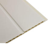 White Grooved Design Waterproof 25CM Laminate PVC Ceiling Panels