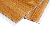 Indoor Decorative Wood Grain 40CM Hot Stamping PVC Wall Panels