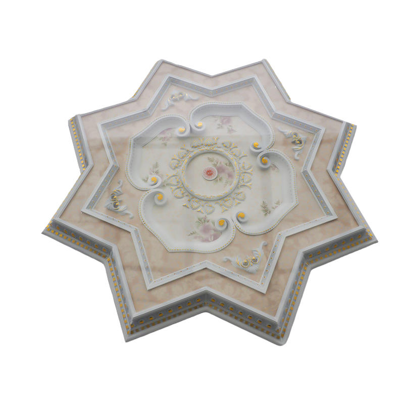 Elegant Waterproof Mildew Proof 135CM Star Anise PS Artistic Ceiling