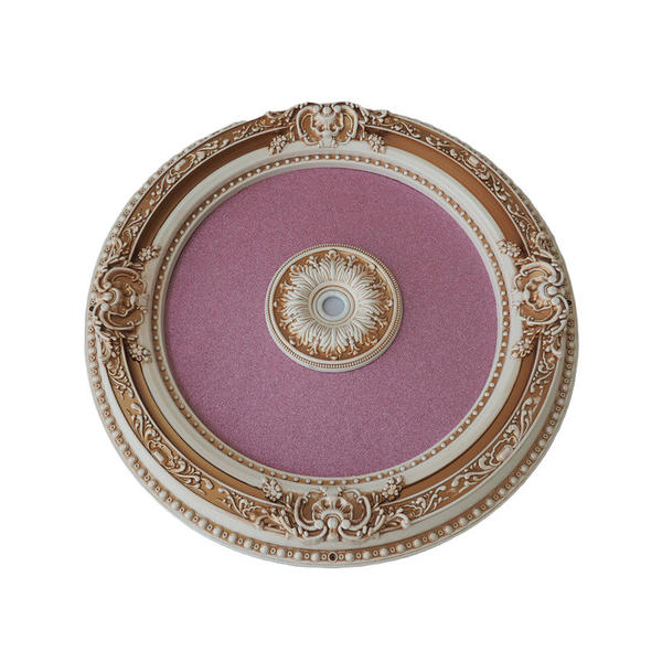 Room Decorative Designs Pink 90CM Copper Mold Round PS Ceiling