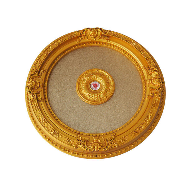 Home Designs Classic Gold 90CM Copper Mold Round PS Ceiling